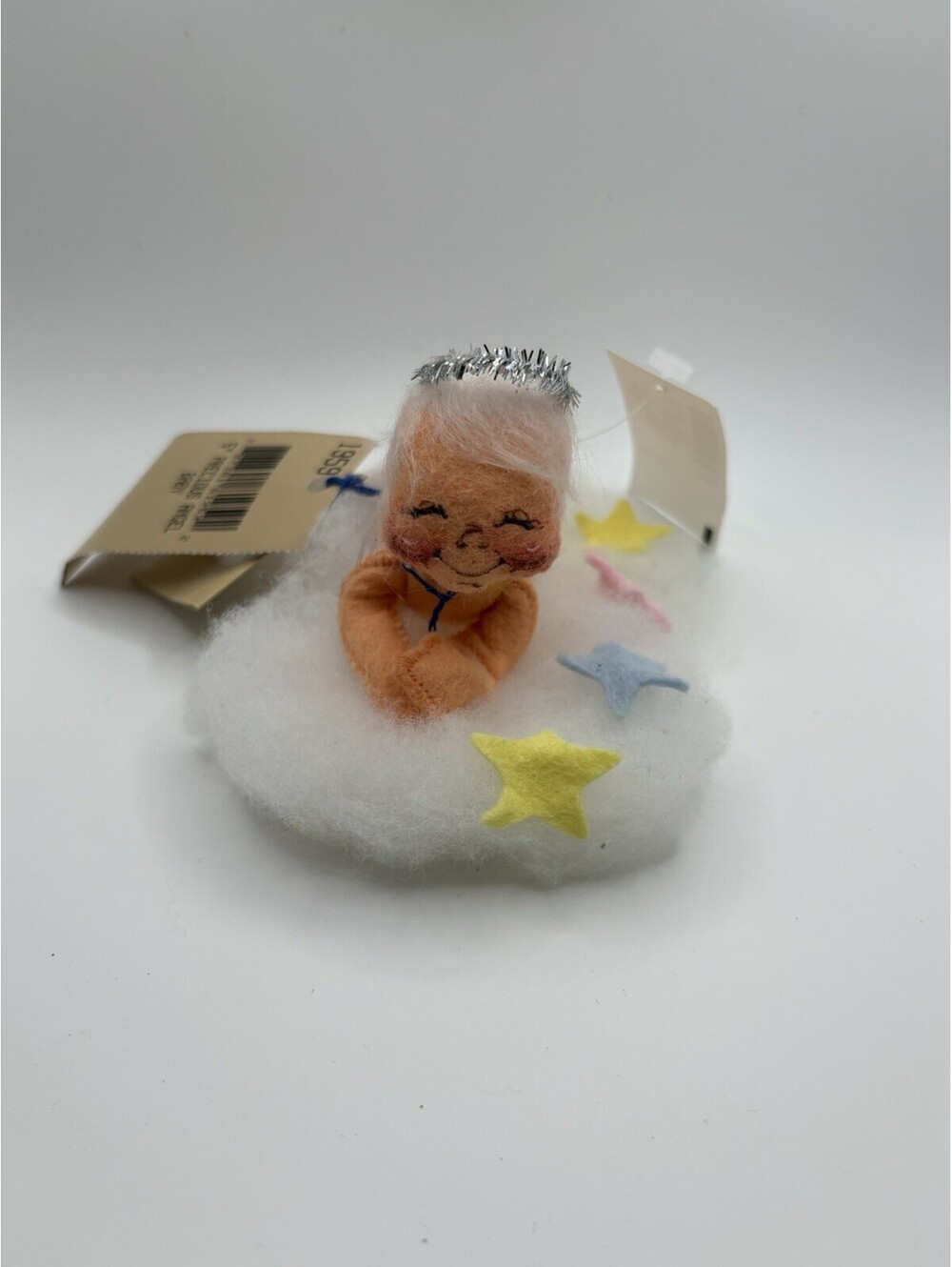 Vintage Annalee Christmas 1998 Precious Angel Baby On A Cloud with Stars W Tags